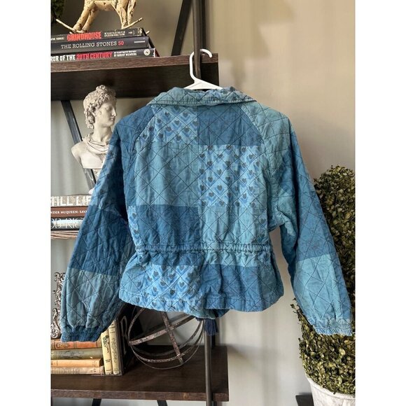 Cleobella Quilted Patchwork Lightweight Jacket Indigo Womens Size Small - Picture 11 of 14